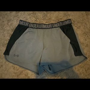 Grey & black under armour shorts